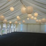 Marquee paper lanterns with uplighters